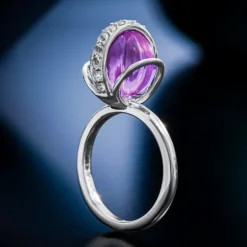 Lavendel-Amethyst-Silberring