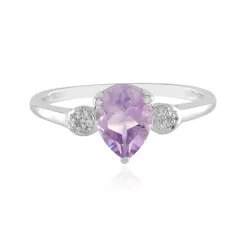Lavendel-Amethyst-Silberring