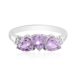 Lavendel-Amethyst-Silberring
