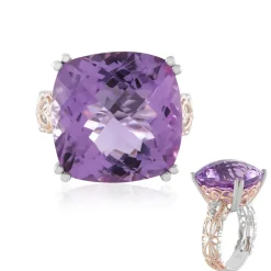 Lavendel-Amethyst-Silberring (Gems en Vogue)