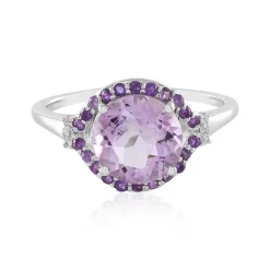 Lavendel-Amethyst-Silberring