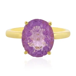 Lavendel-Amethyst-Silberring