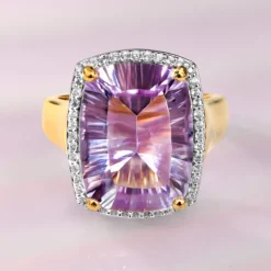 Lavendel-Amethyst-Silberring