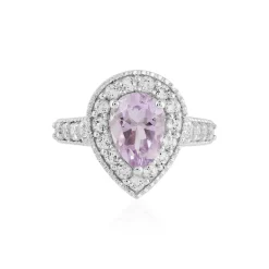 Lavendel-Amethyst-Silberring
