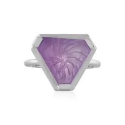 Lavendel-Amethyst-Silberring