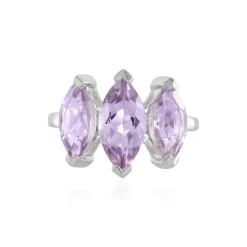 Lavendel-Amethyst-Silberring