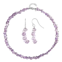 Lavendel-Amethyst-Silberset