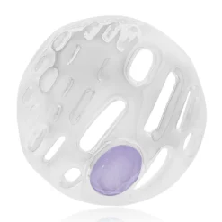 Lavendel-Jade-Silberanhänger