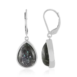 Leoparden-Opal-Silberohrringe