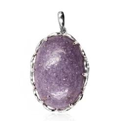 Lepidolith-Silberanhänger