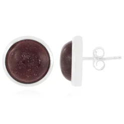 Lepidolith-Silberohrringe