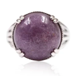 Lepidolith-Silberring