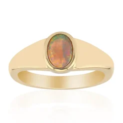 Lightning Ridge-Schwarzer Crystal-Opal-Goldring (Mark Tremonti)