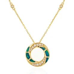 Lightning Ridge-Schwarzer Opal-Goldhalskette (CIRARI)