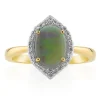 Lightning Ridge-Schwarzer Crystal-Opal-Goldring (Mark Tremonti)