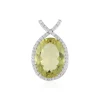 Limonen-Quarz-Silberanhänger