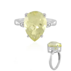 Limonen-Quarz-Silberring