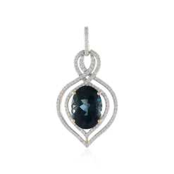 Londonblauer Topas-Goldanhänger (SUHANA)