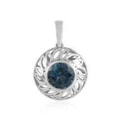 Londonblauer Topas-Goldanhänger (Ornaments by de Melo)