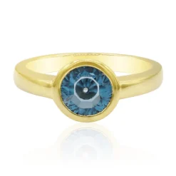 Londonblauer Topas-Goldring (Glenn Lehrer)