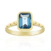 Londonblauer Topas-Goldring