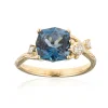 Londonblauer Topas-Goldring (Smithsonian)