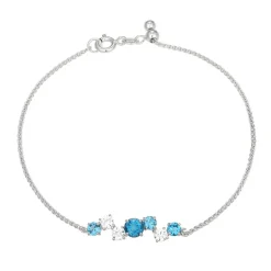 Londonblauer Topas-Silberarmband