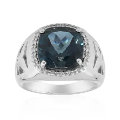 Londonblauer Topas-Silberring