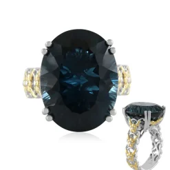 Londonblauer Topas-Silberring (Gems en Vogue)