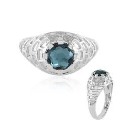 Londonblauer Topas-Silberring