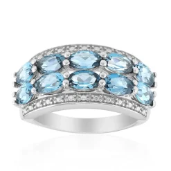 Londonblauer Topas-Silberring