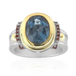 Londonblauer Topas-Silberring (Remy Rotenier)