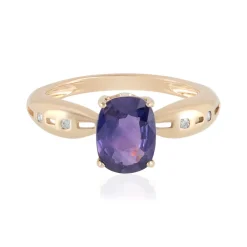 Luc Yen-Saphir (nicht erhitzt)-Goldring (AMAYANI)