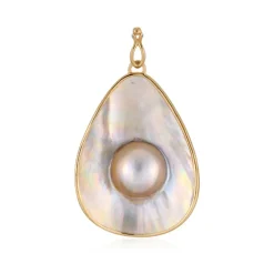 Mabe-Perlen-Silberanhänger (Bali Barong)