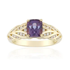 Madagaskar-Farbwechsel-Granat-Goldring (de Melo)