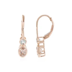 Madagaskar-Morganit-Goldohrringe