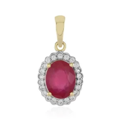 Madagaskar-Rubin-Goldanhänger