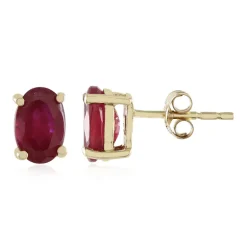 Madagaskar-Rubin-Goldohrringe