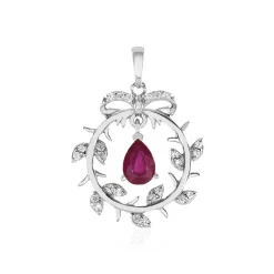 Madagaskar-Rubin-Silberanhänger