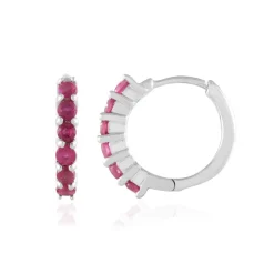 Madagaskar-Rubin-Silberohrringe