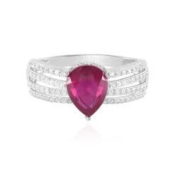 Madagaskar-Rubin-Silberring (de Melo)