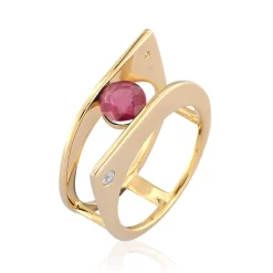 Madagaskar-Rubin-Silberring (de Melo)