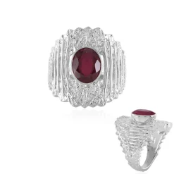 Madagaskar-Rubin-Silberring (de Melo)