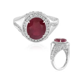 Madagaskar-Rubin-Silberring (de Melo)