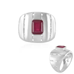 Madagaskar-Rubin-Silberring (de Melo)