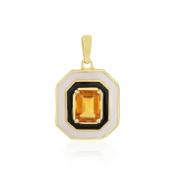 Madeira-Citrin-Silberanhänger