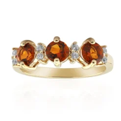 Madeira-Citrin-Silberring