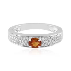 Madeira-Citrin-Silberring