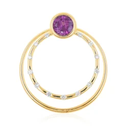 Magenta-Granat-Goldanhänger (de Melo)