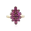 Magenta-Granat-Goldring